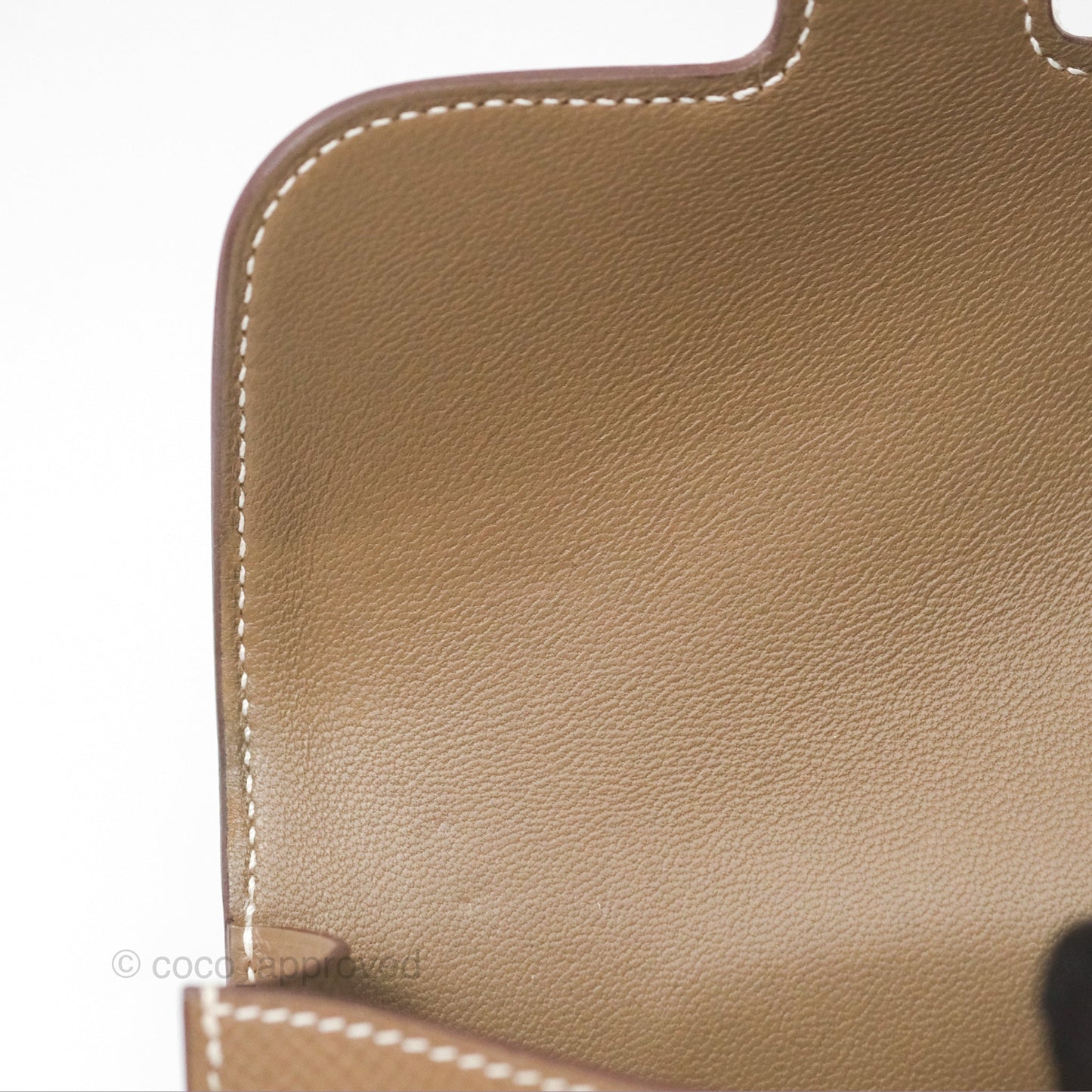 Hermès Constance Slim Wallet Etoupe Epsom Gold Hardware