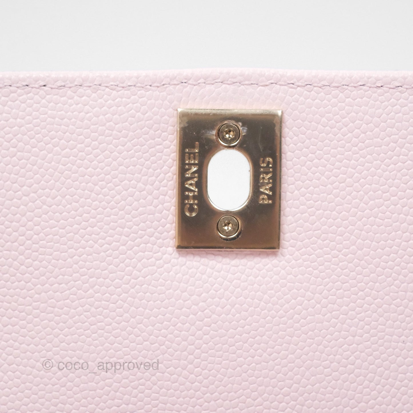 Chanel Mini Coco Handle Quilted Light Pink Caviar Gold Hardware