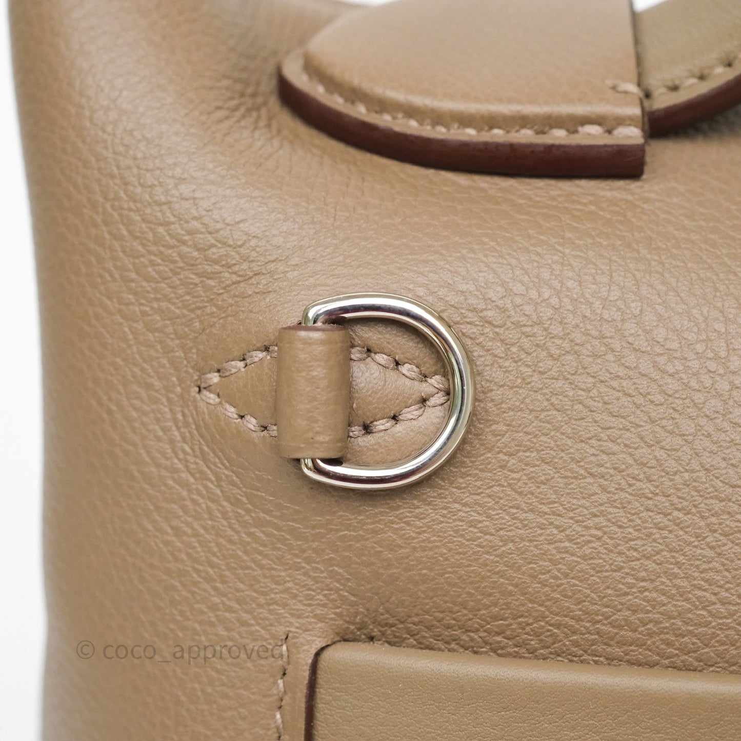 Hermès 24/24 21 Mini Etoupe 18 Evercolor/ Swift Palladium Hardware