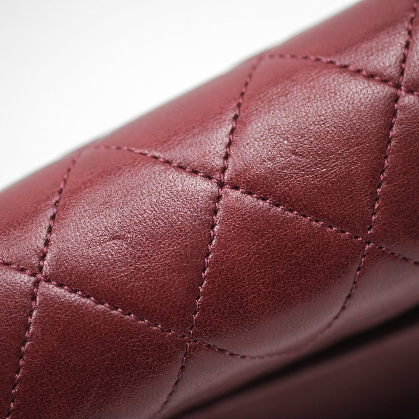 Chanel Vintage Mini Square Burgundy Lambskin 24K Gold Hardware