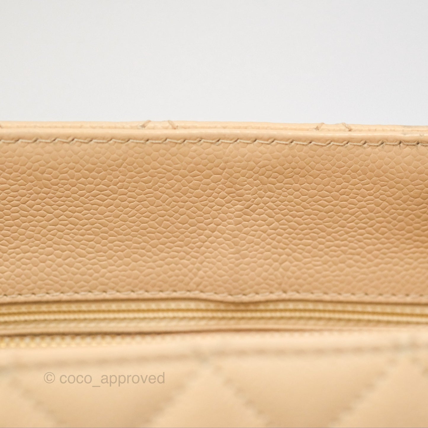 Chanel GST Beige Caviar Gold Hardware