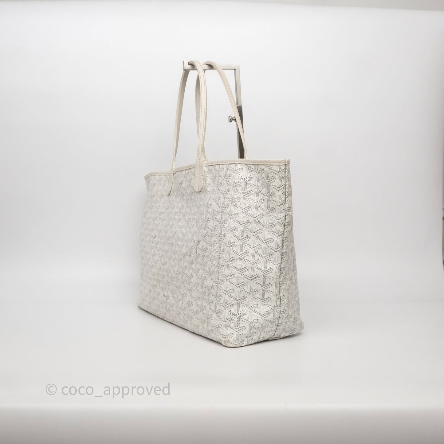Goyard St Louis Tote PM White