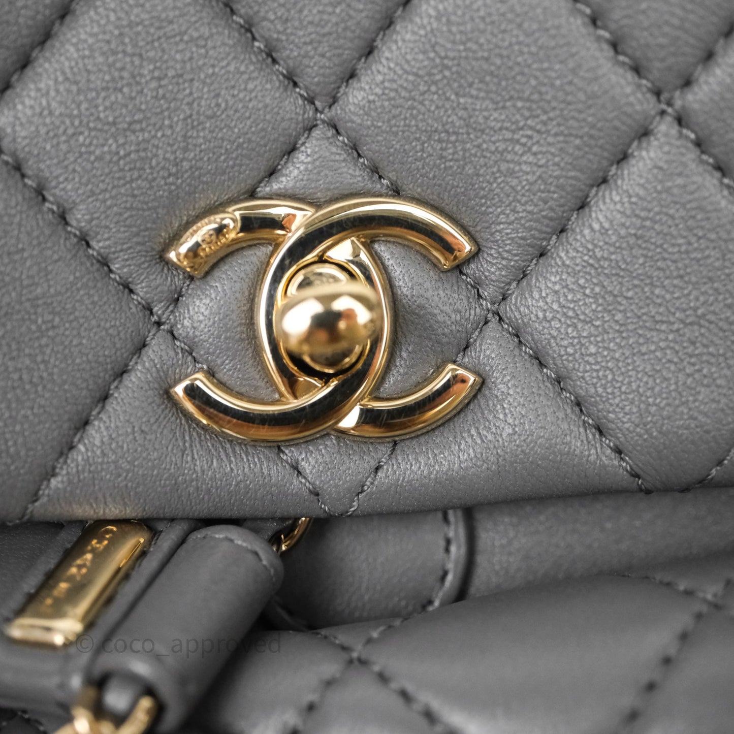 Chanel Small Duma Drawstring Backpack Grey Lambskin Gold Hardware