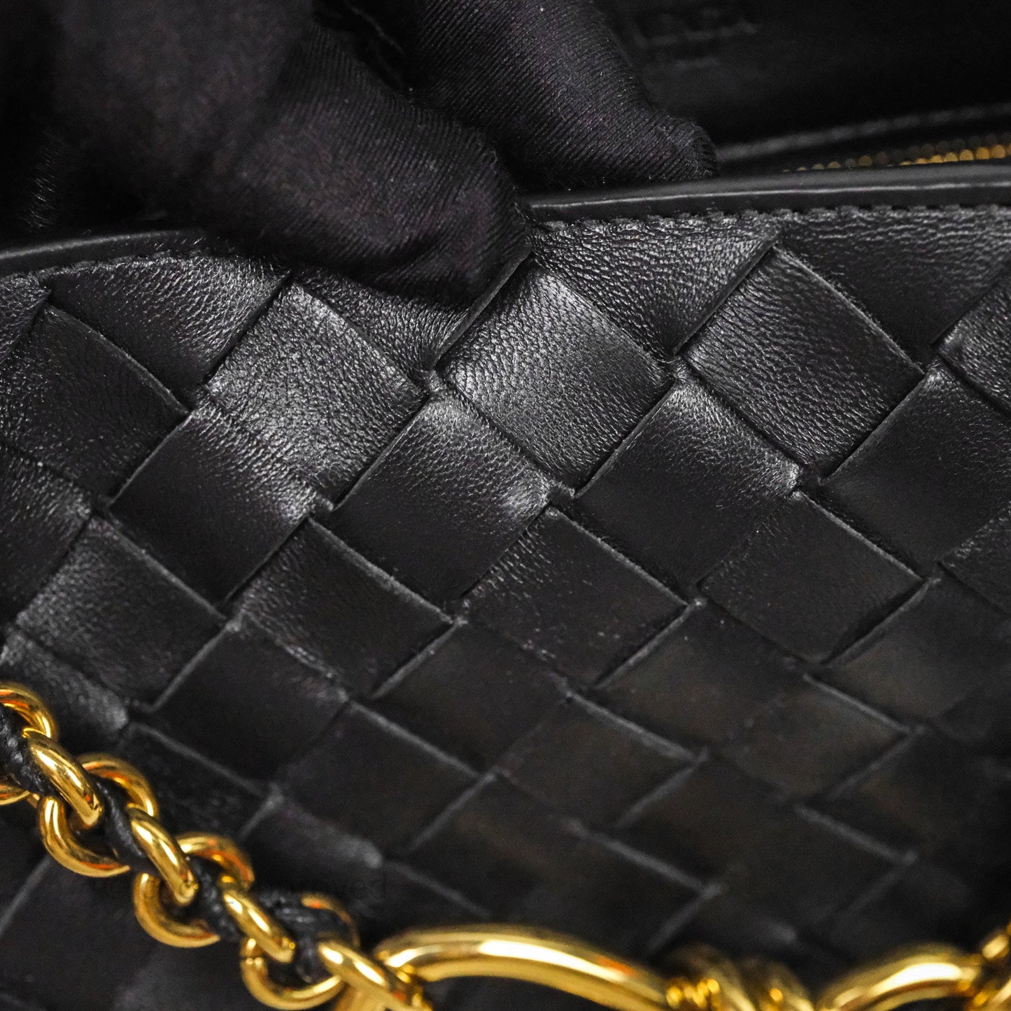 Bottega Veneta Small Andiamo Bag Black Intrecciato Lambskin