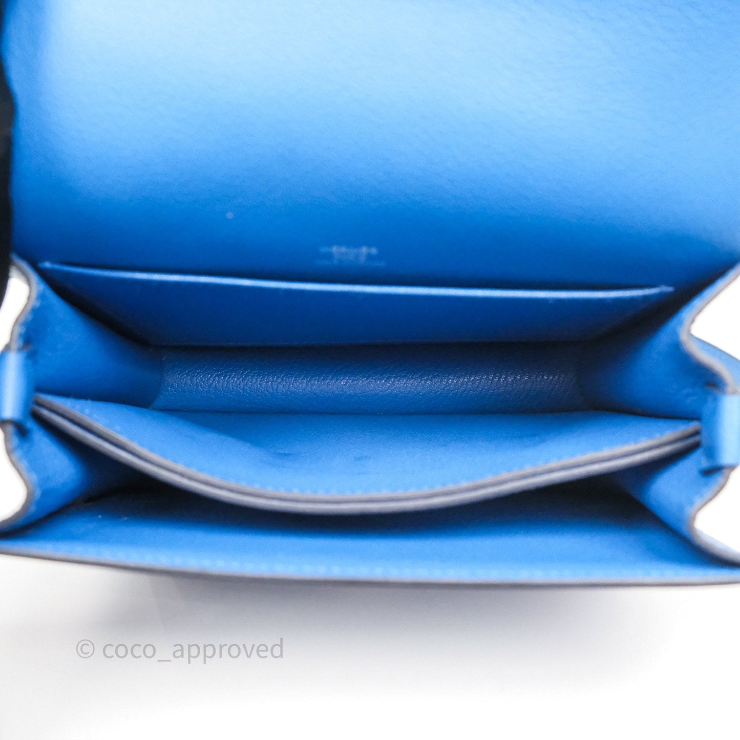 Hermès Roulis Mini 18 Blue Zellige I7 Evercolor Palladium Hardware