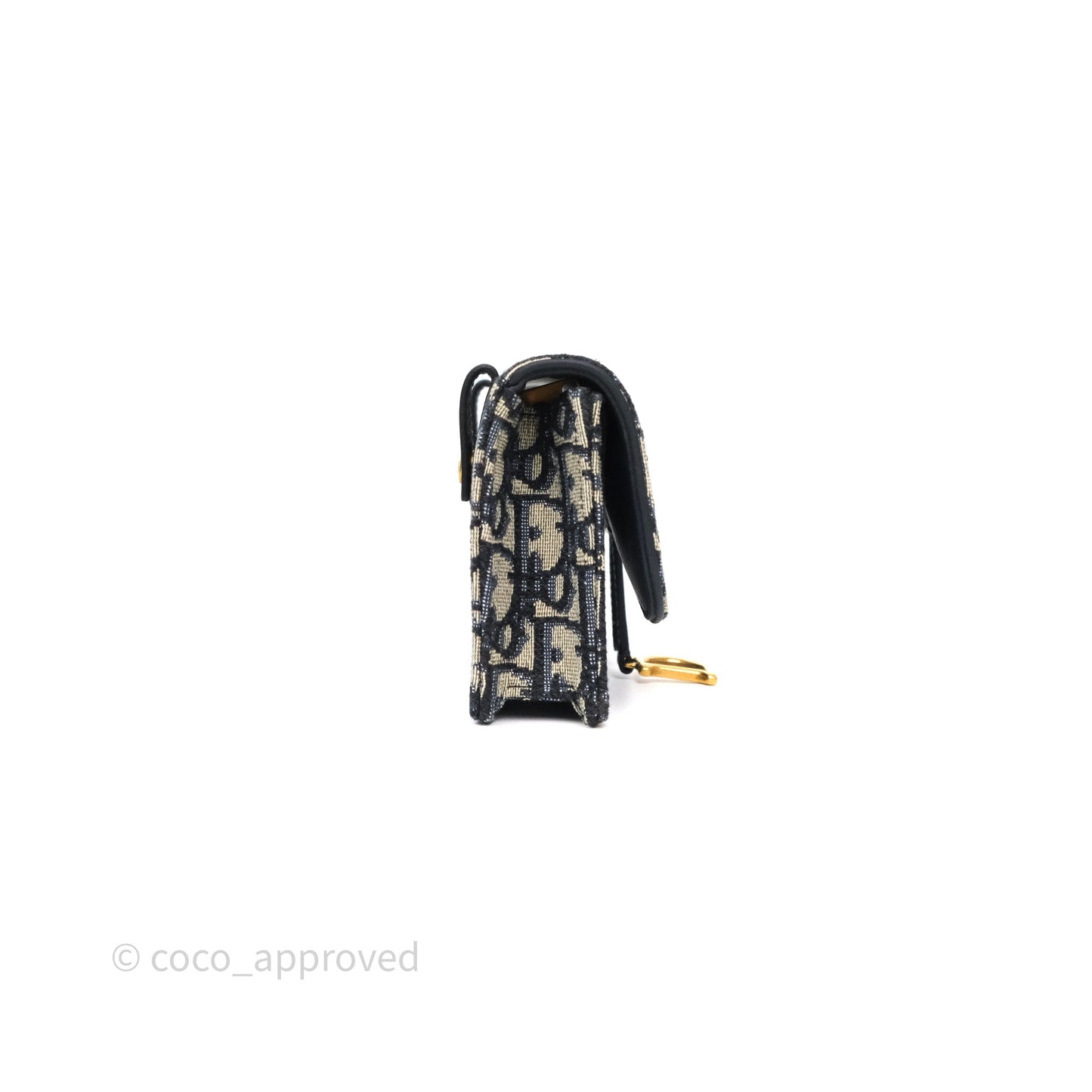 Christian Dior Blue Dior Oblique Jacquard Saddle Belt Pouch