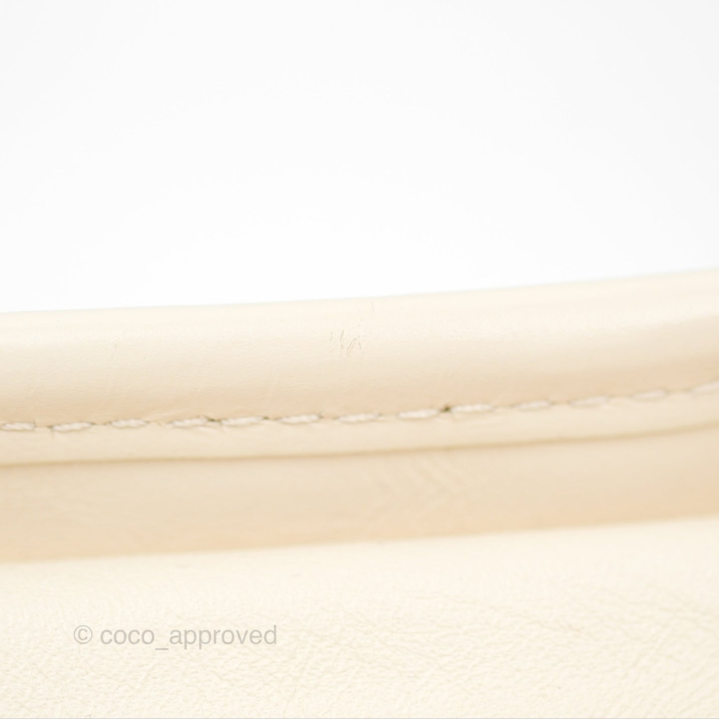 Chanel Small Gabrielle Hobo Chevron Ivory Beige Aged Calfskin