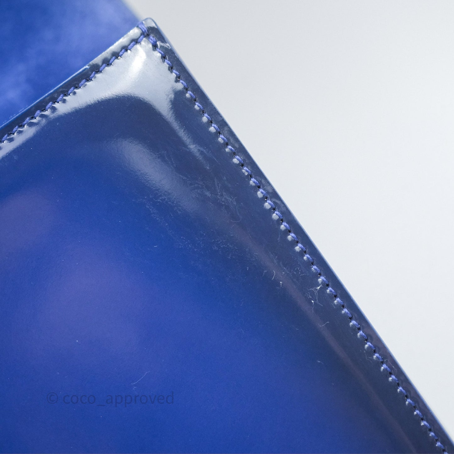 Saint Laurent Large Belle De Jour Clutch Blue Patent