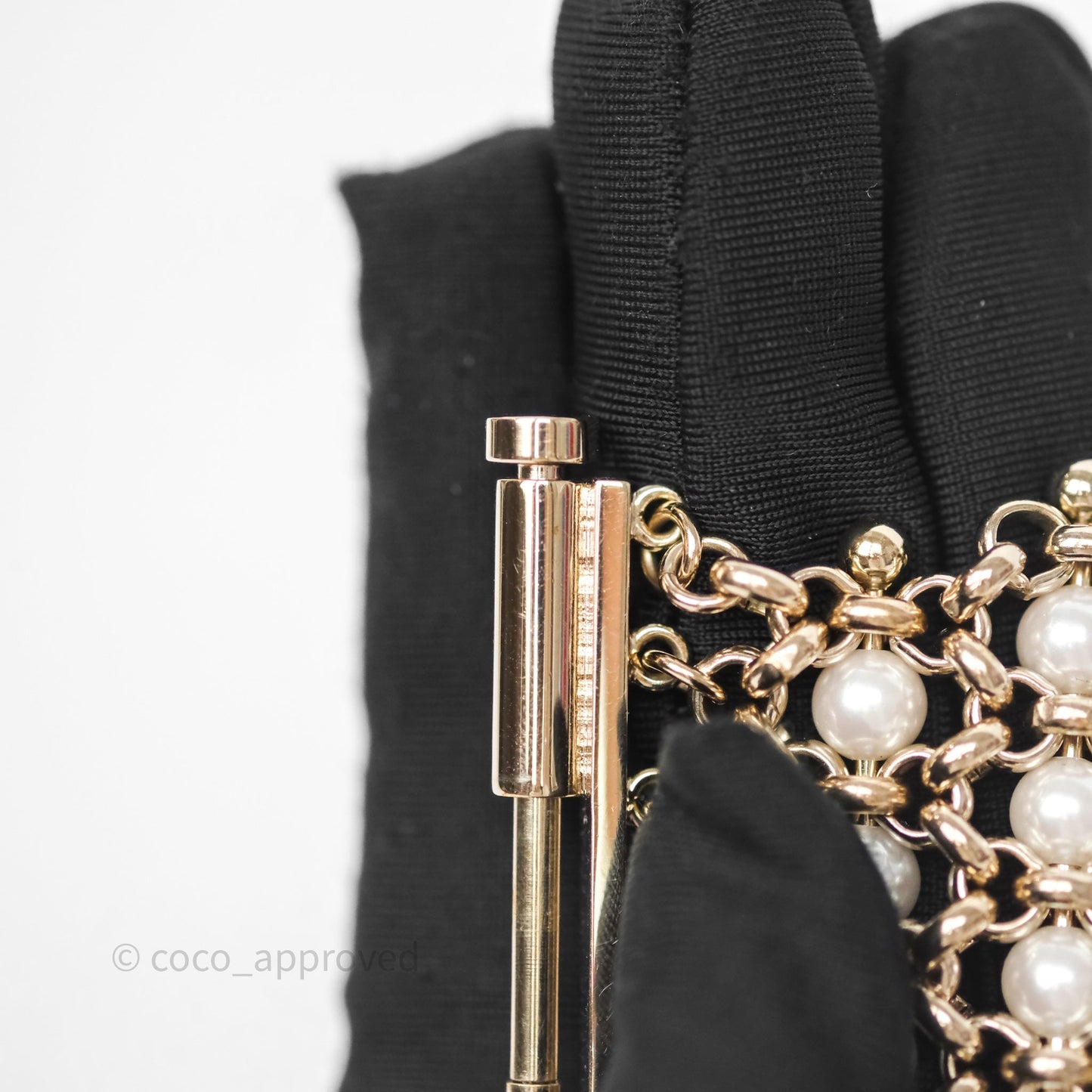 Chanel CC Pearl Bracelet Gold Tone 20C