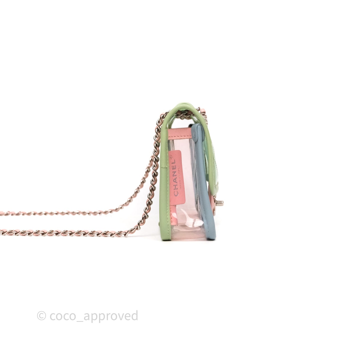 Chanel Coco Splash PVC Mini Flap Bag Blue/Green/Pink Silver Hardware