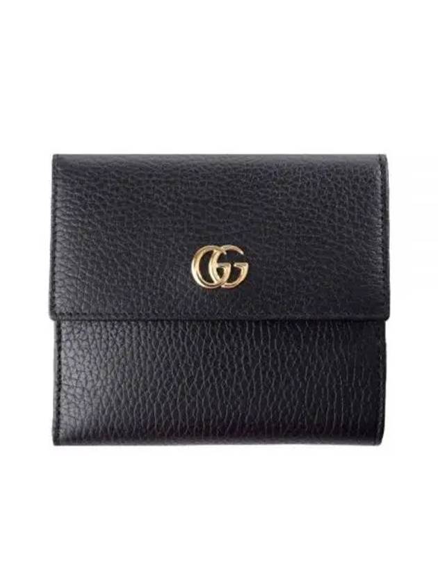 Luxury Gucci Trending 2025 GG Marmont Flap Medium Wallet Black