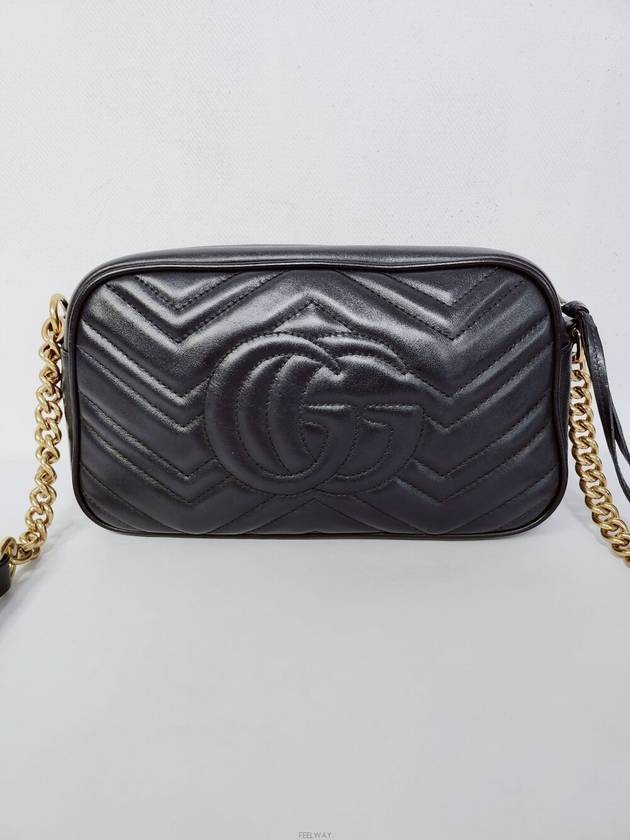 Luxury Gucci Trending 2025 Used luxury goods DHLUX GG Black Marmont Matelasse Cross Bag Small