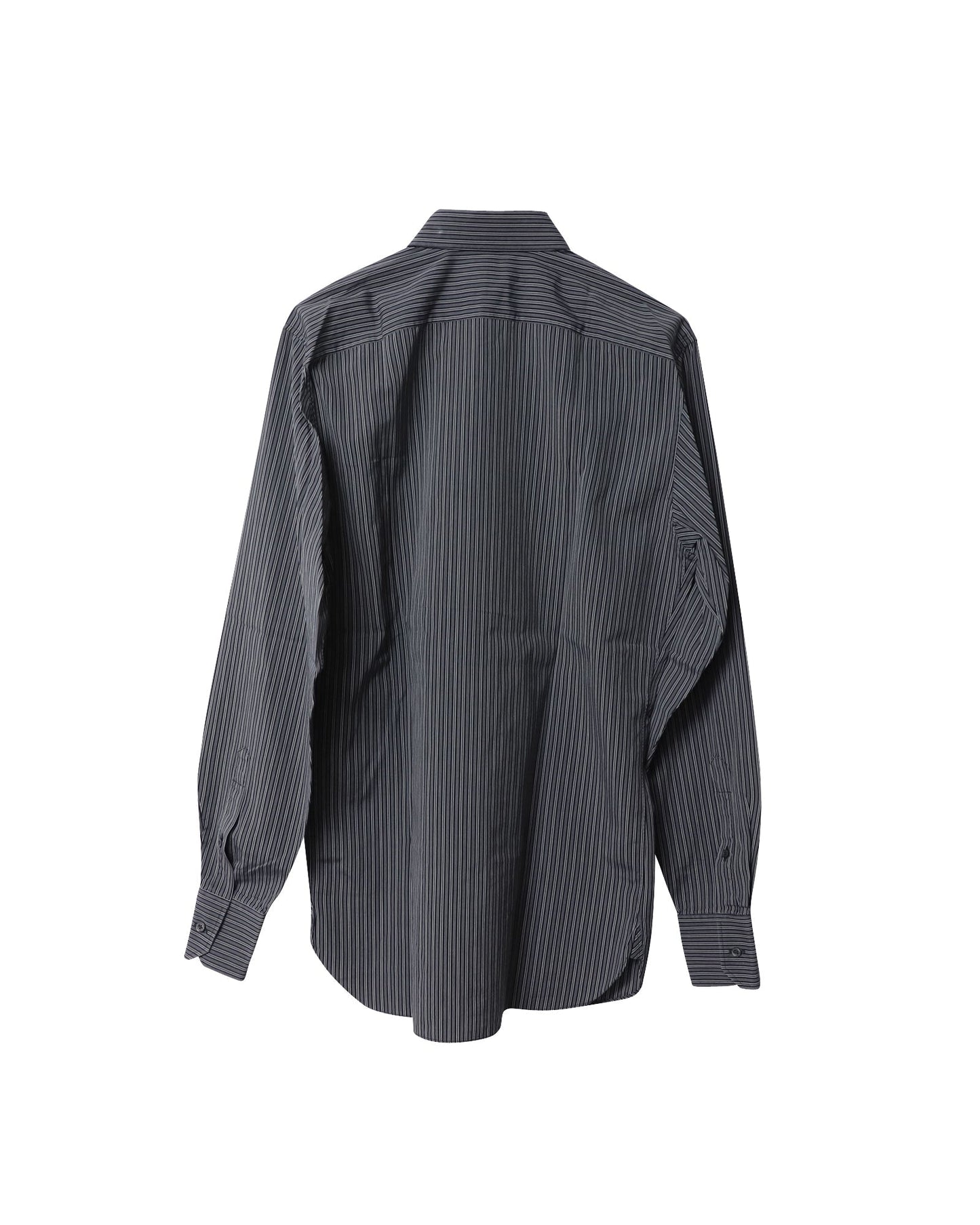Luxury Gucci Trending 2025 Striped Button Down Shirt in Navy Blue Cotton