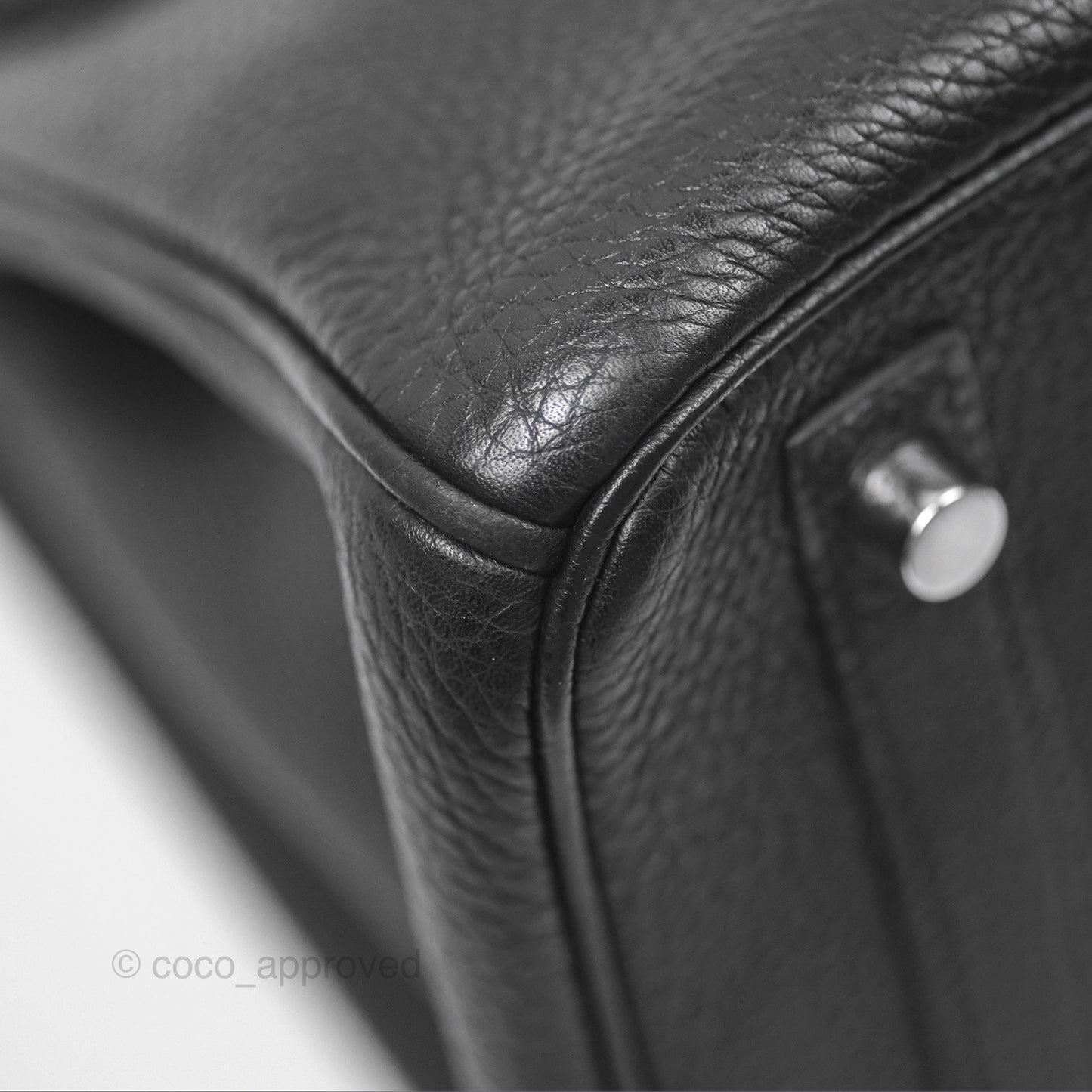Hermès Birkin 30 Retourne Black Noir 89 Togo Palladium Hardware