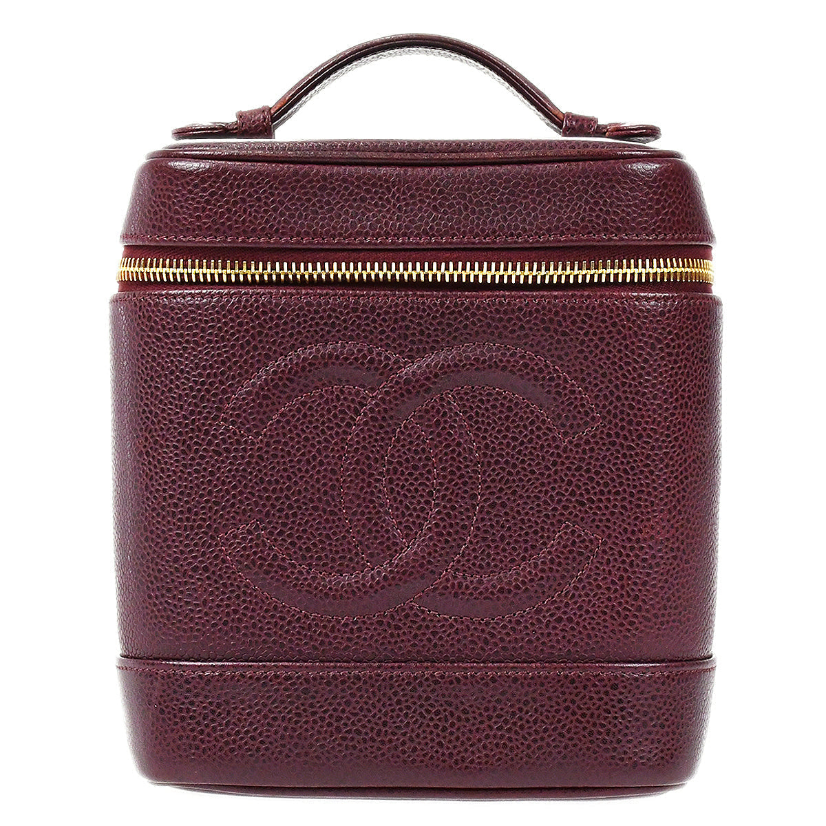 Luxury Chanel 1994-1996 Timeless Vanity Handbag Bordeaux Caviar