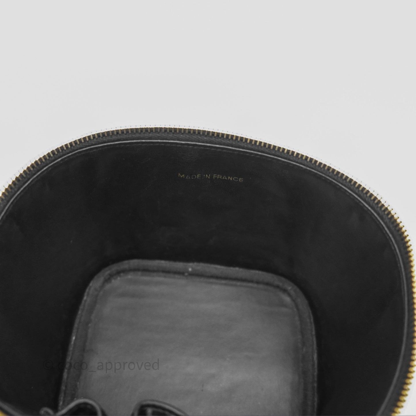 Chanel Vintage Vanity Case Black Caviar Gold Hardware