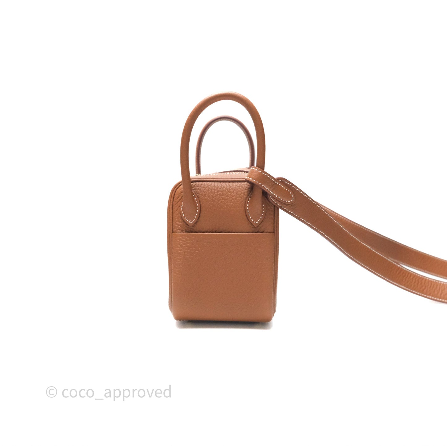 Hermès Mini Lindy 20 Gold Clemence Gold Hardware