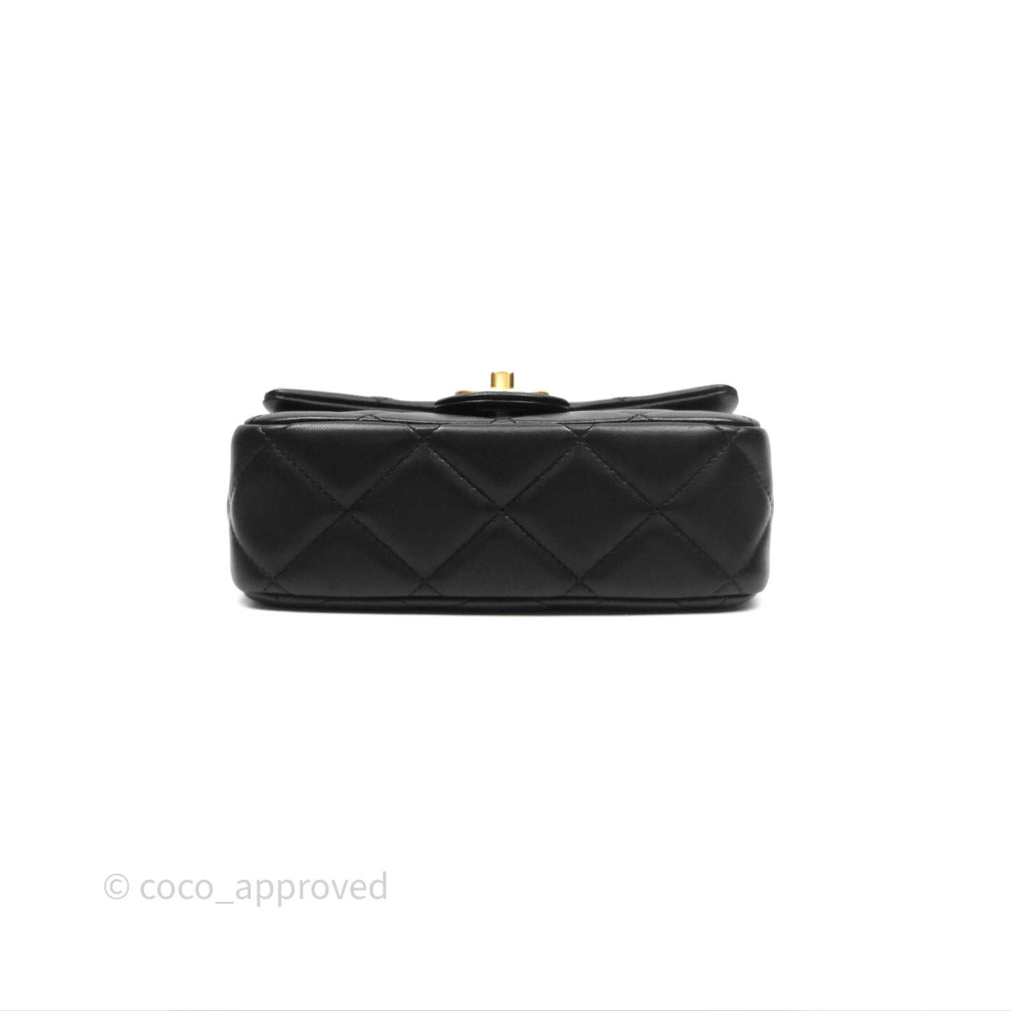 Chanel Quilted My Perfect Mini With Pearl Black Lambskin Gold Hardware 21K