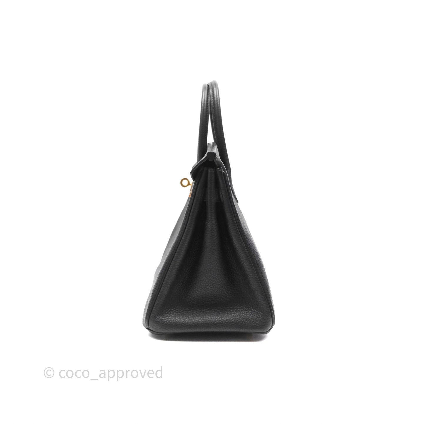 Hermès Retourne Birkin 25 Noir Togo Gold Hardware