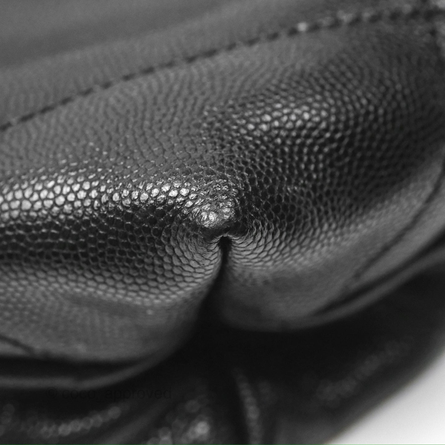 Chanel 22 Small Black Shiny Caviar Aged Gold Hardware