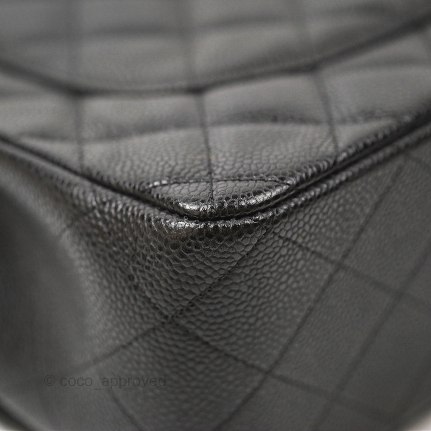 Chanel Jumbo Double Flap Black Caviar Silver Hardware⁣⁣