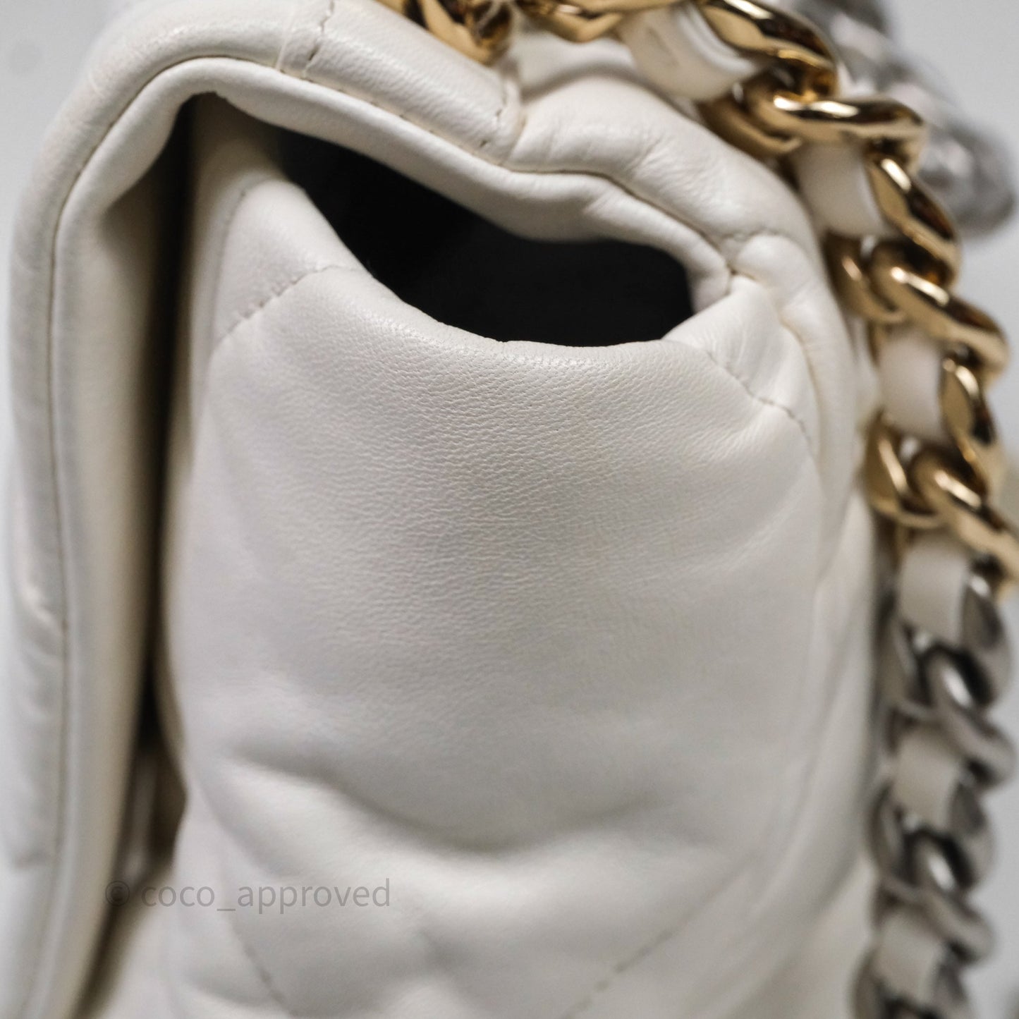 Chanel 19 Medium White Mixed Hardware
