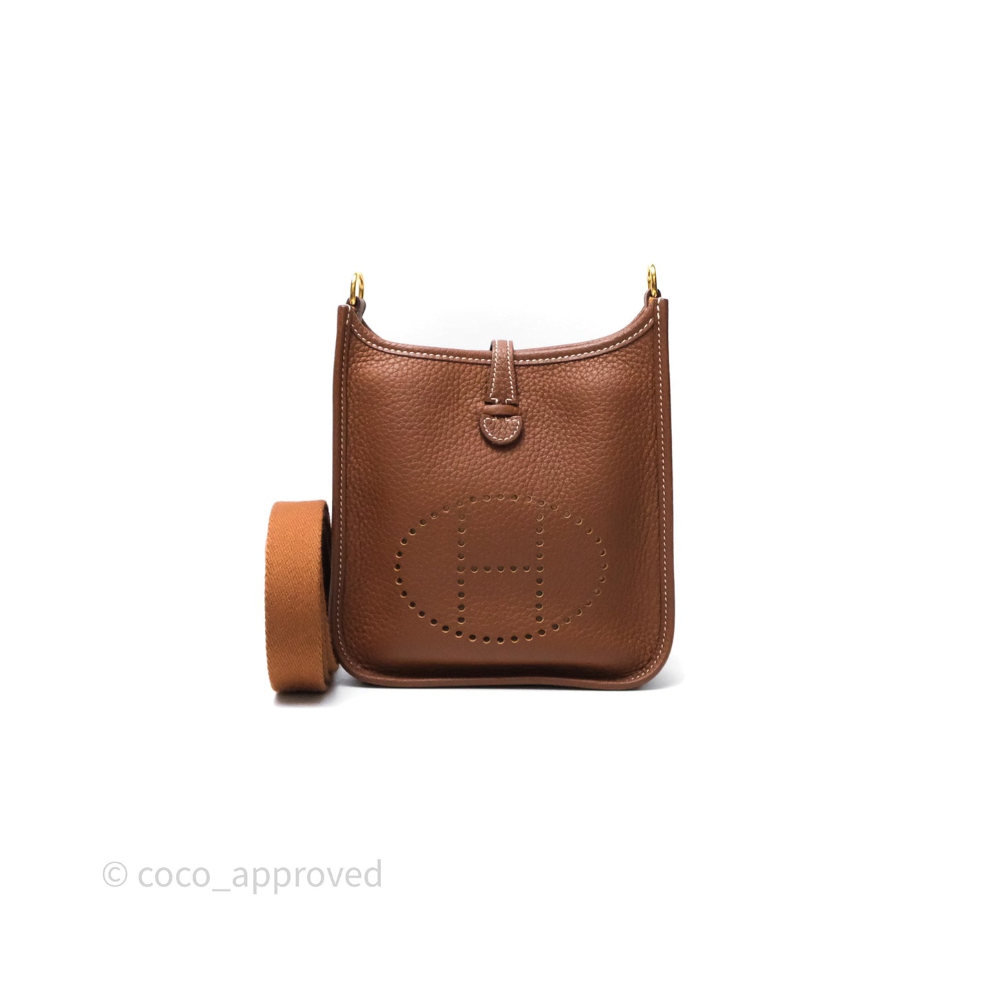 Hermès Mini Evelyne 16 Amazone Gold 37 Clemence Gold Hardware