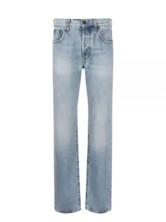 Luxury Saint Laurent Women's Cassandre Jeans Hawaiian Blue