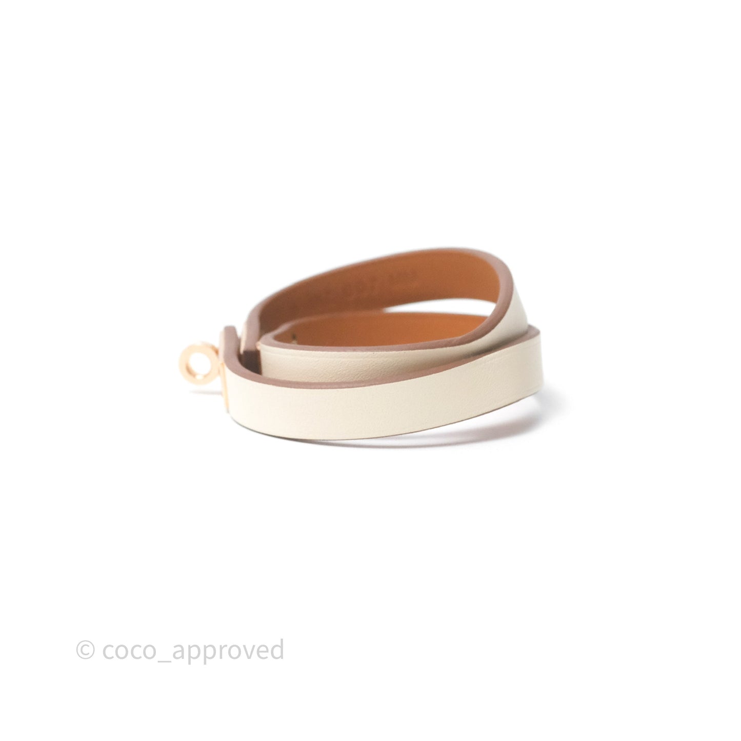 Hermès Mini Kelly Double Tour Bracelet Nata Swift Gold Hardware