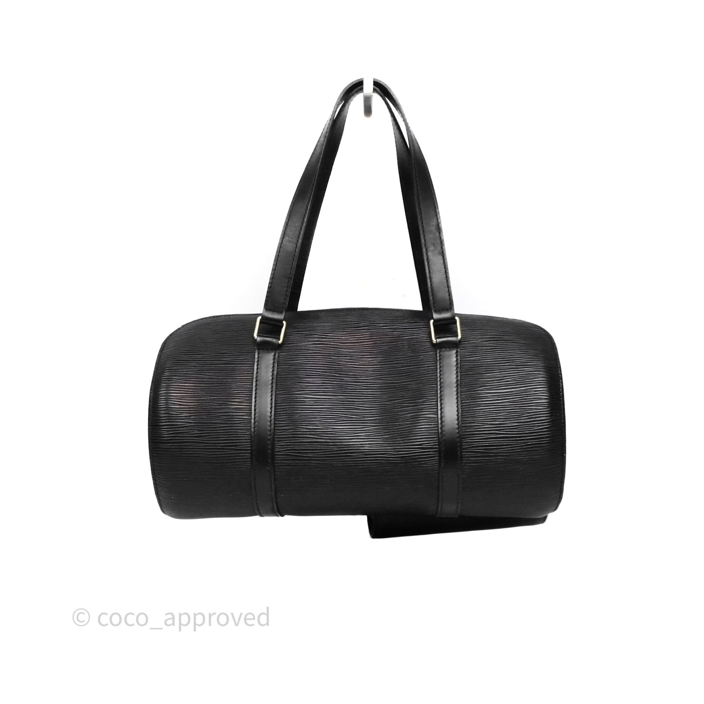 Louis Vuitton Epi Soufflot Bag Black Gold Hardware