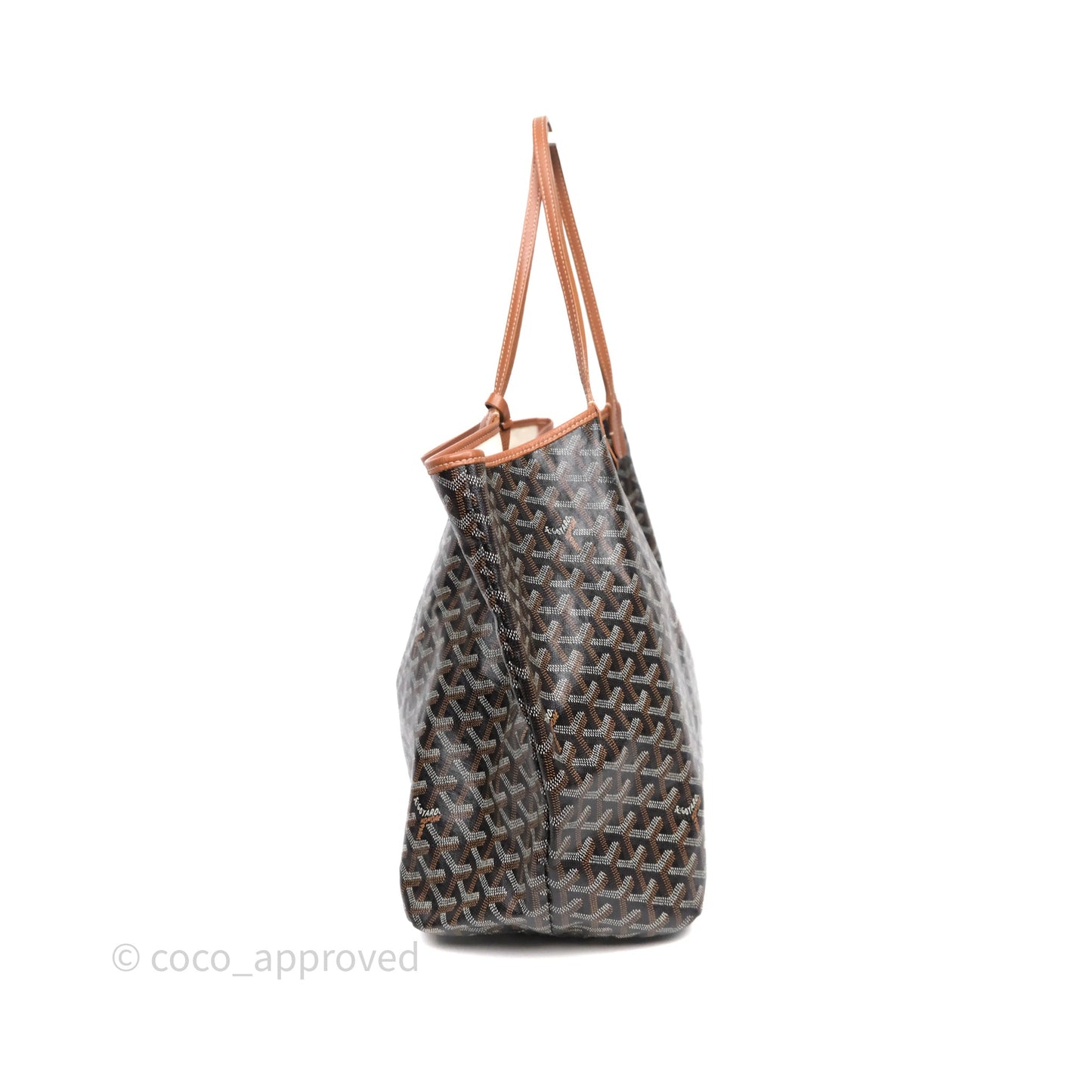 Goyard Saint Louis Tote Bag GM Black/Tan