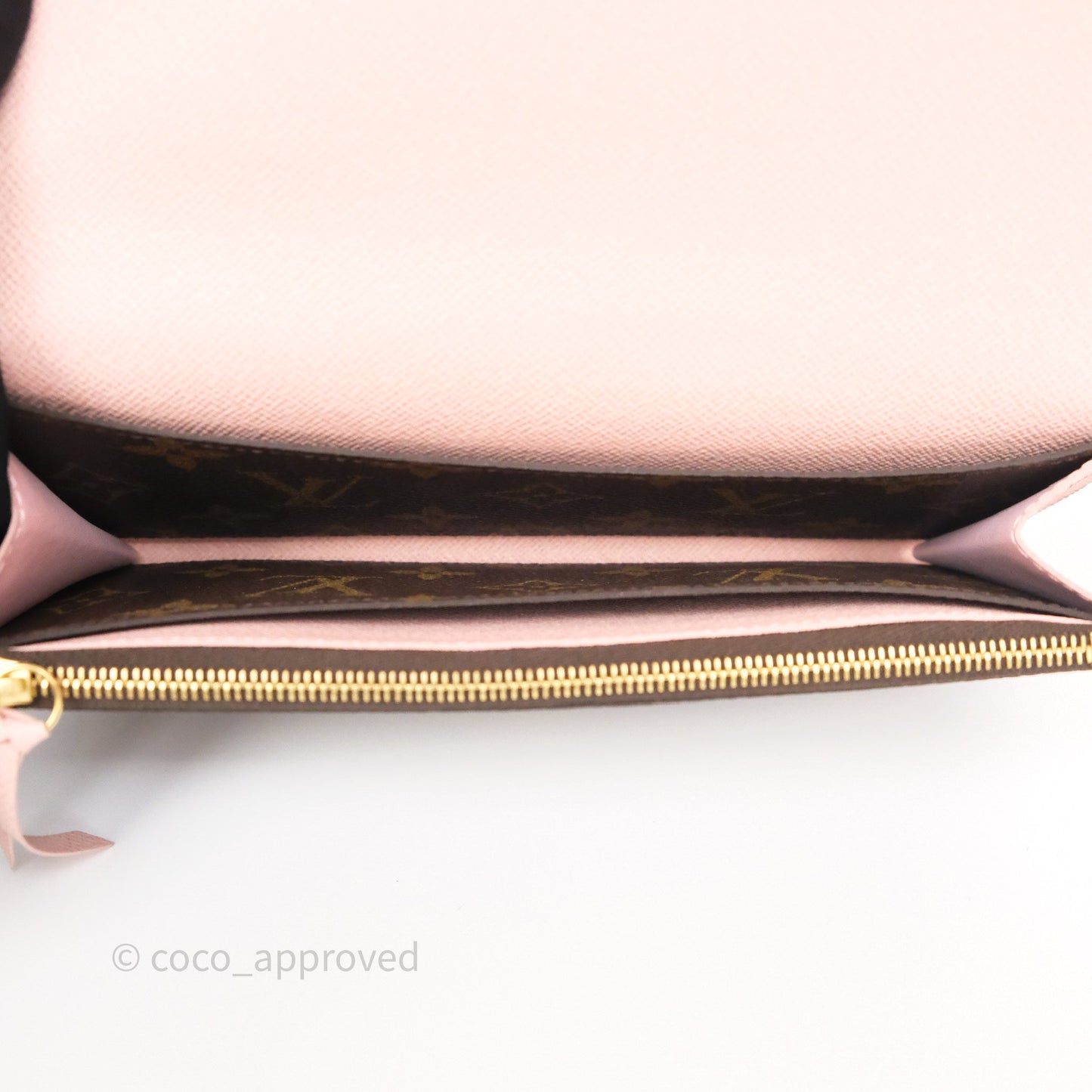 Louis Vuitton Emilie Wallet Monogram Rose Ballerine