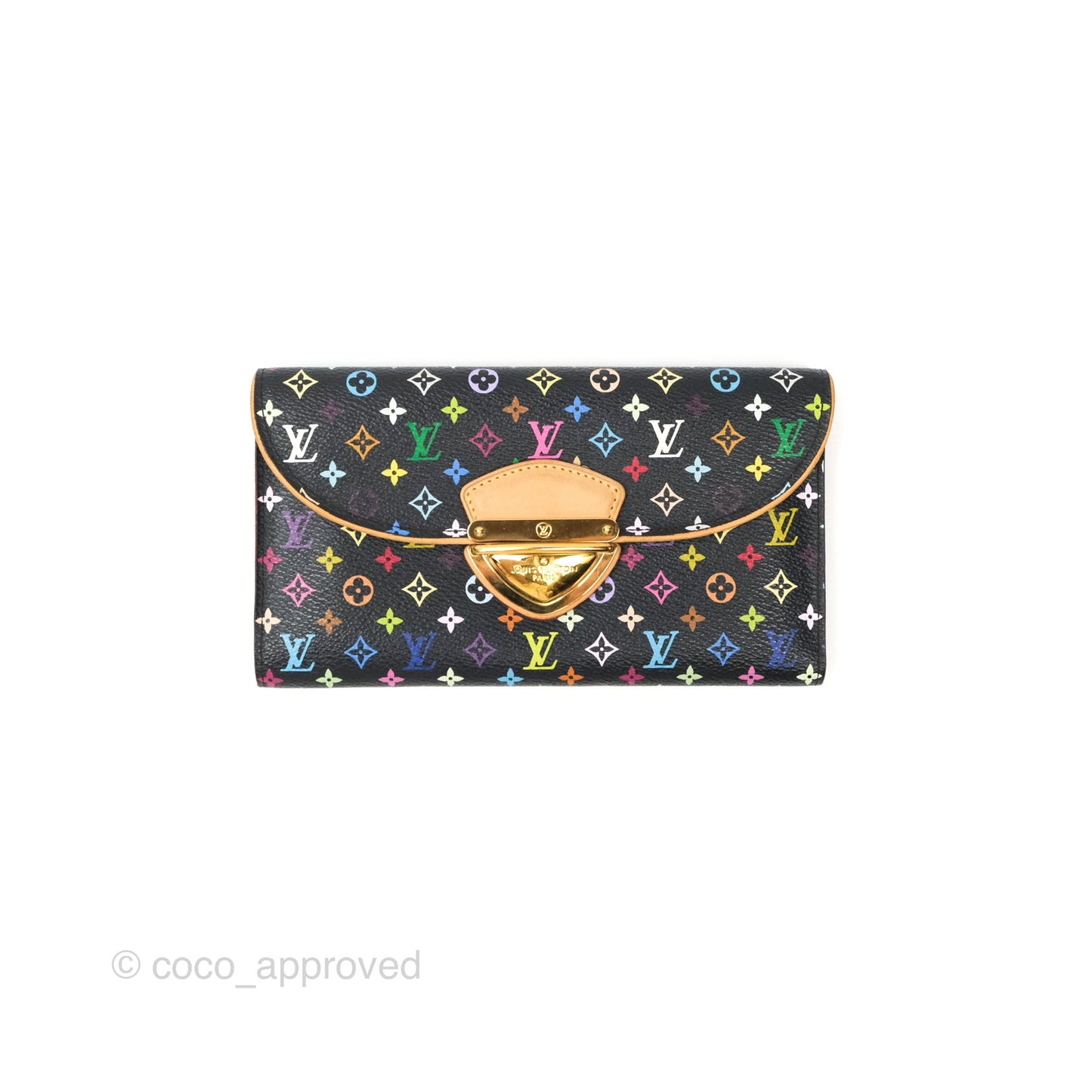 Louis Vuitton Multicolor Monogram Eugenie Wallet Canvas Black