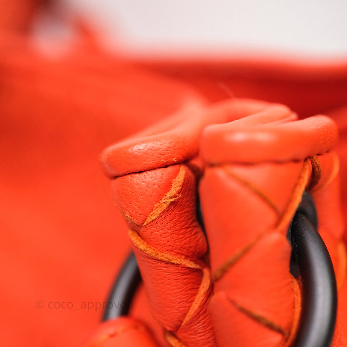 Bottega Veneta Nappa Intrecciato Parachute Tote Bag Orange