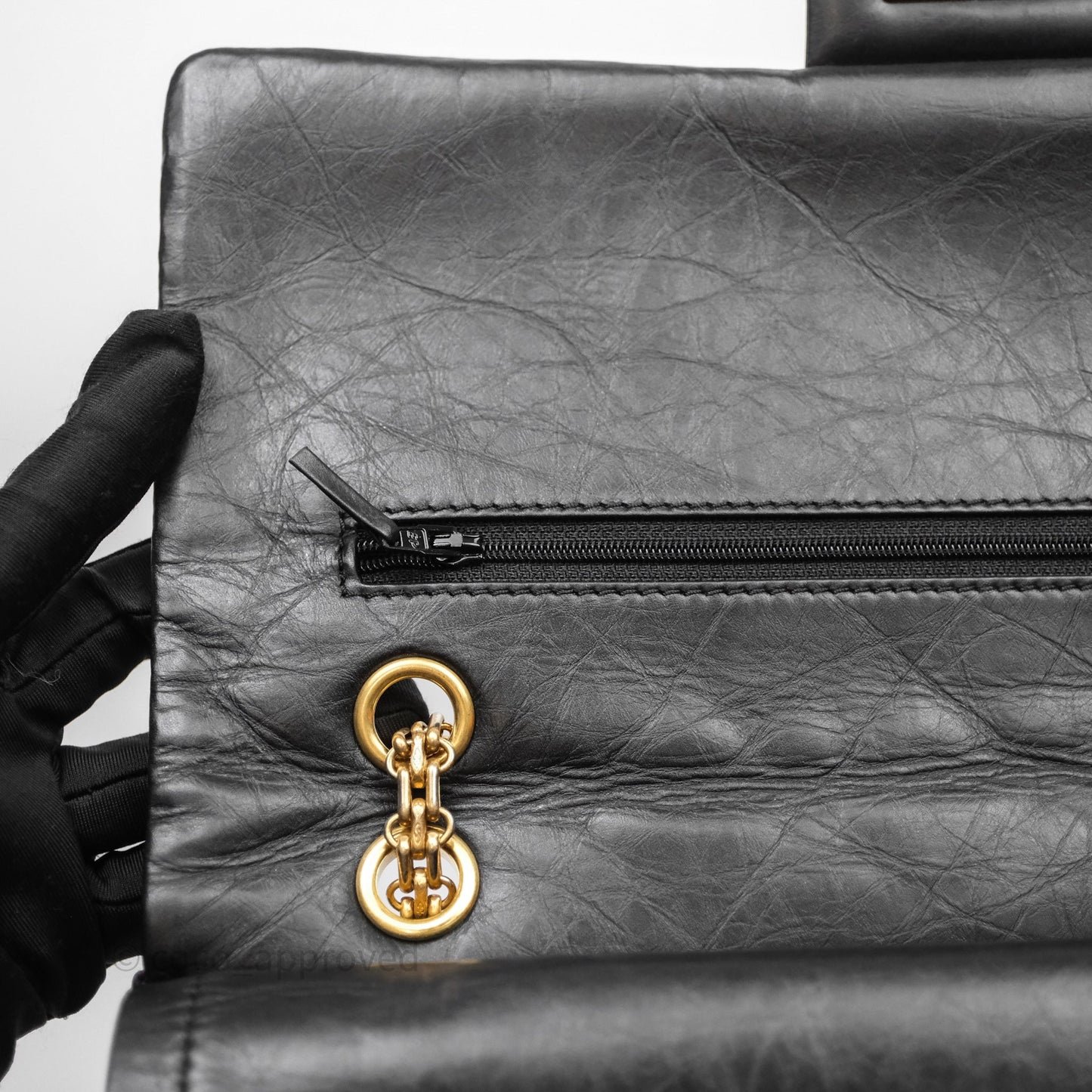 Chanel Reissue Quilted Aged Calfskin Black Aged Gold Hardware 227