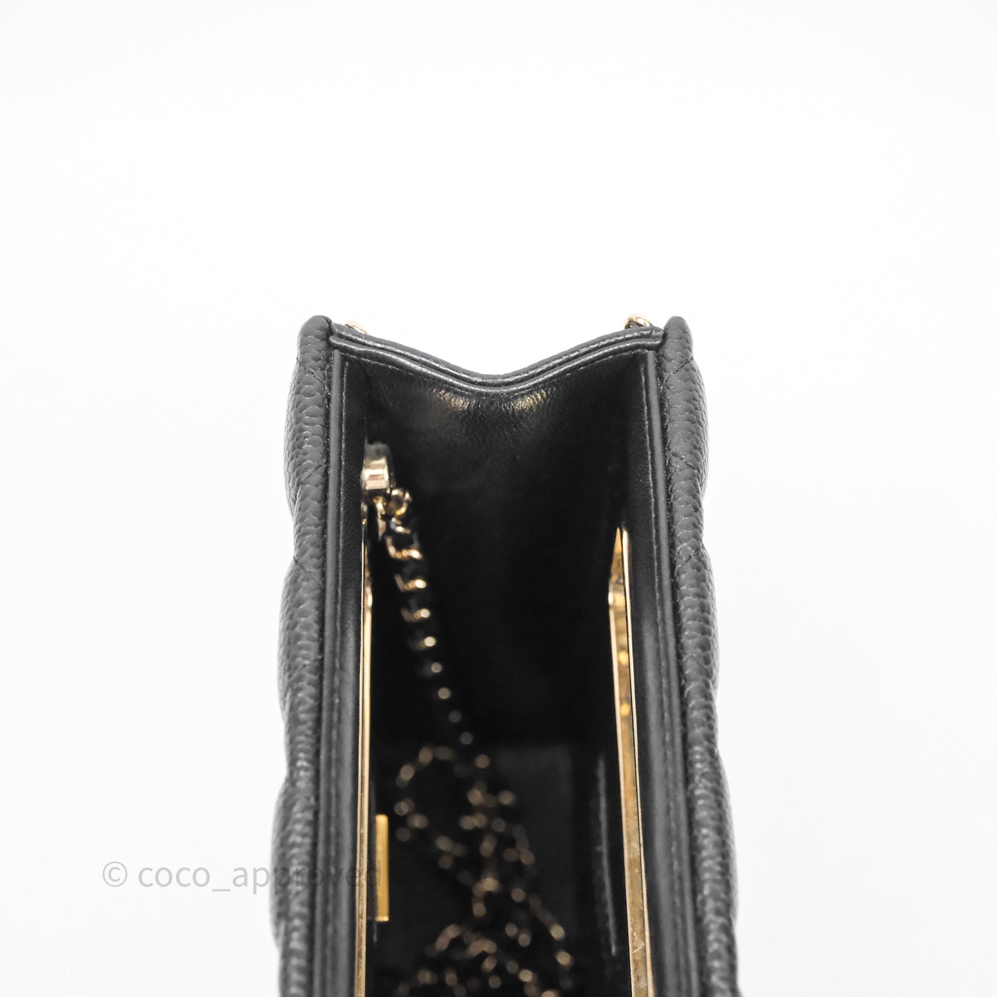 Chanel Evening Bag Caviar Black Gold Hardware
