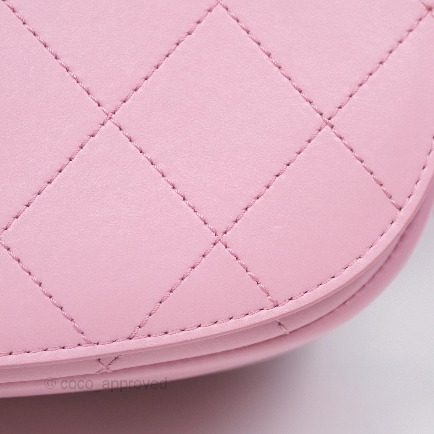 Chanel Stitched Ring My Bag Flap Crossbody Pink Calfskin Silver Hardware