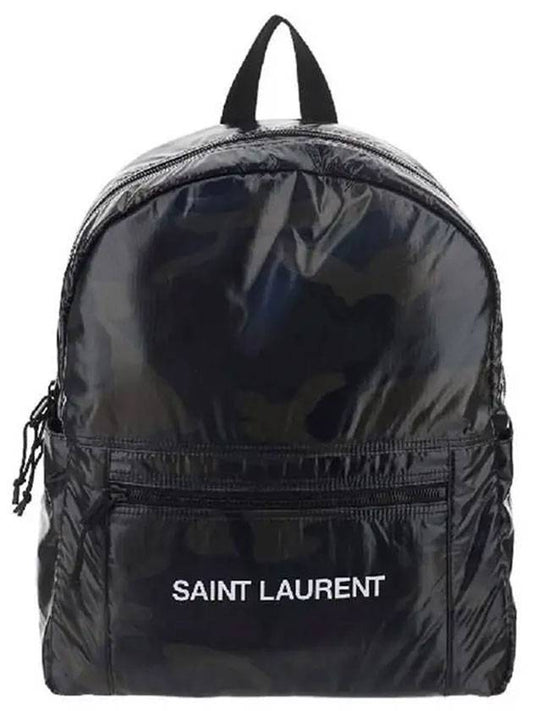 Luxury Saint Laurent Logo Nuxx Nylon Backpack Camo