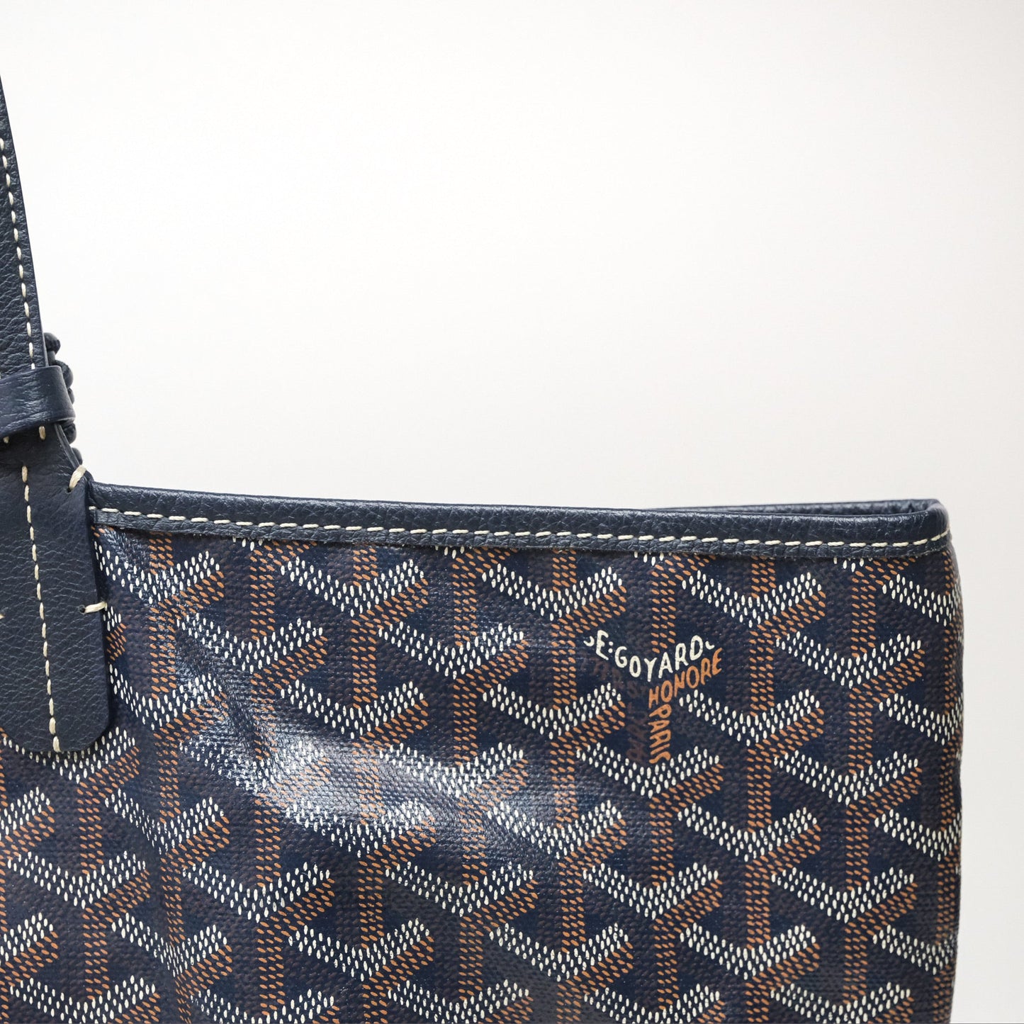 Goyard St. Louis Tote PM Navy/Tan