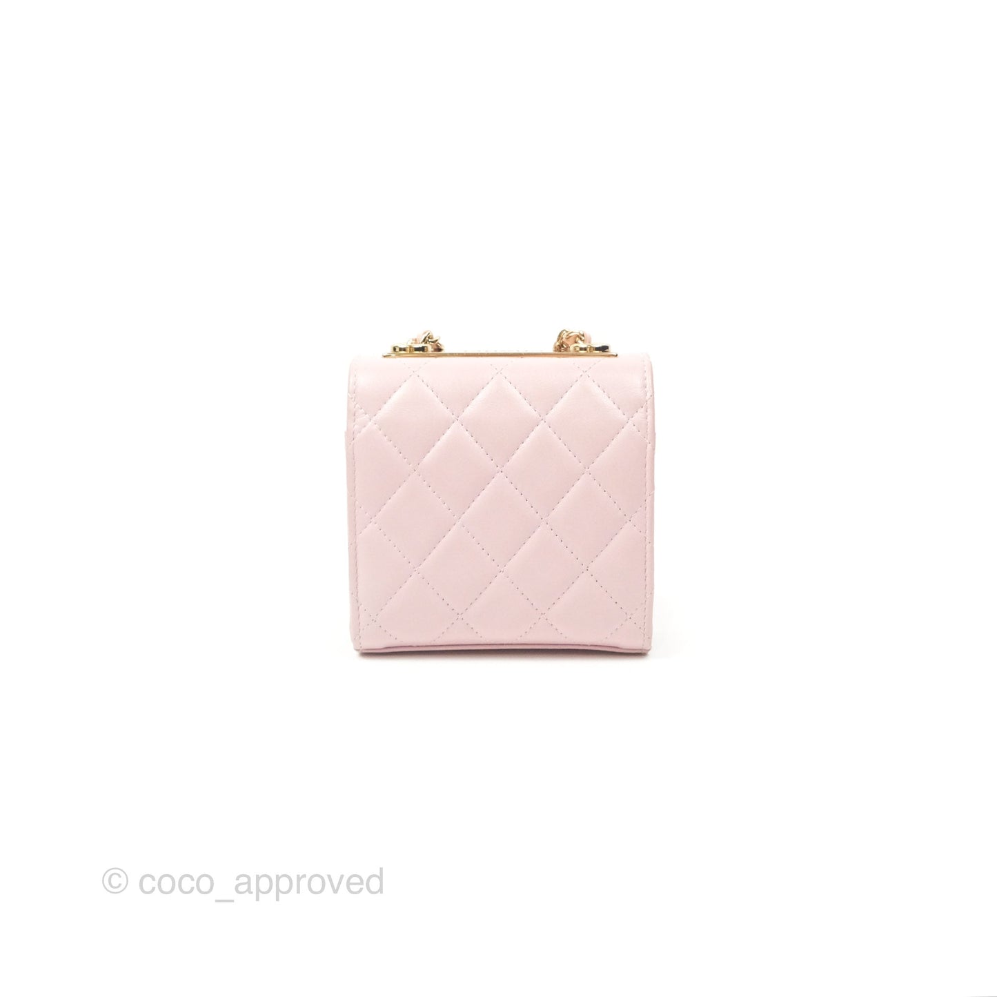 Chanel Mini Quilted Trendy CC Clutch With Chain Lilac Rose Clair Lambskin Gold Hardware