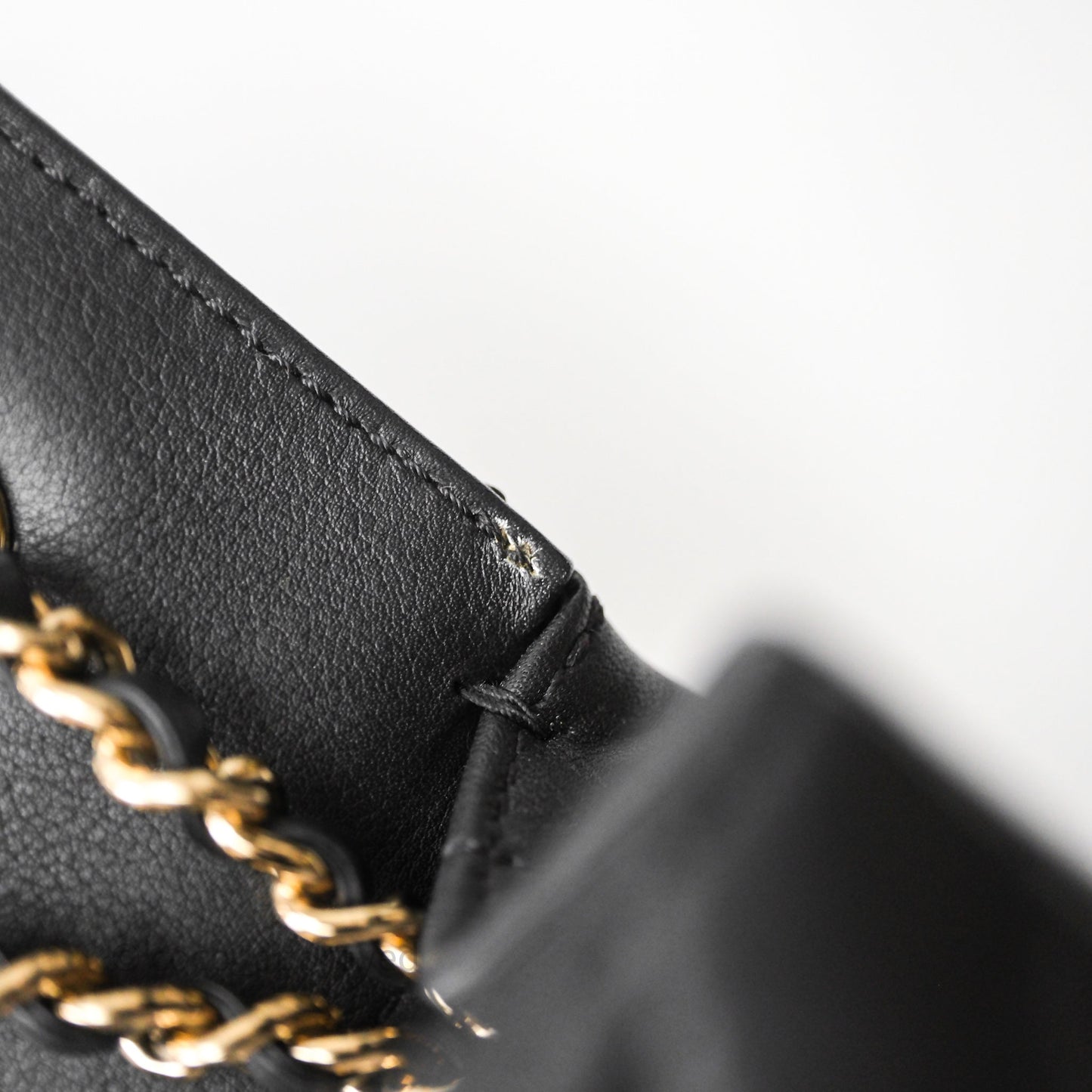 Chanel Small Statement Chevron Flap Bag Black Gold Hardware