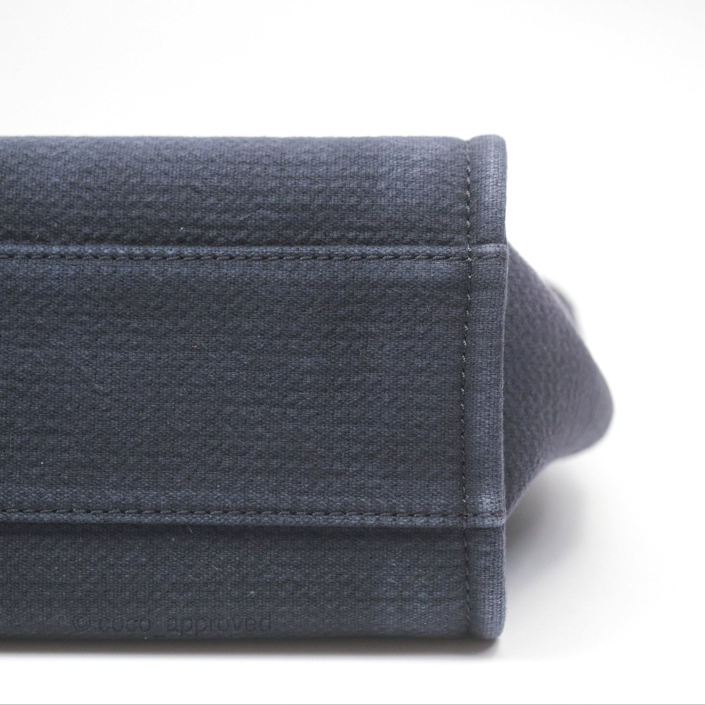 Chanel Medium Deauville Navy Canvas Silver Hardware
