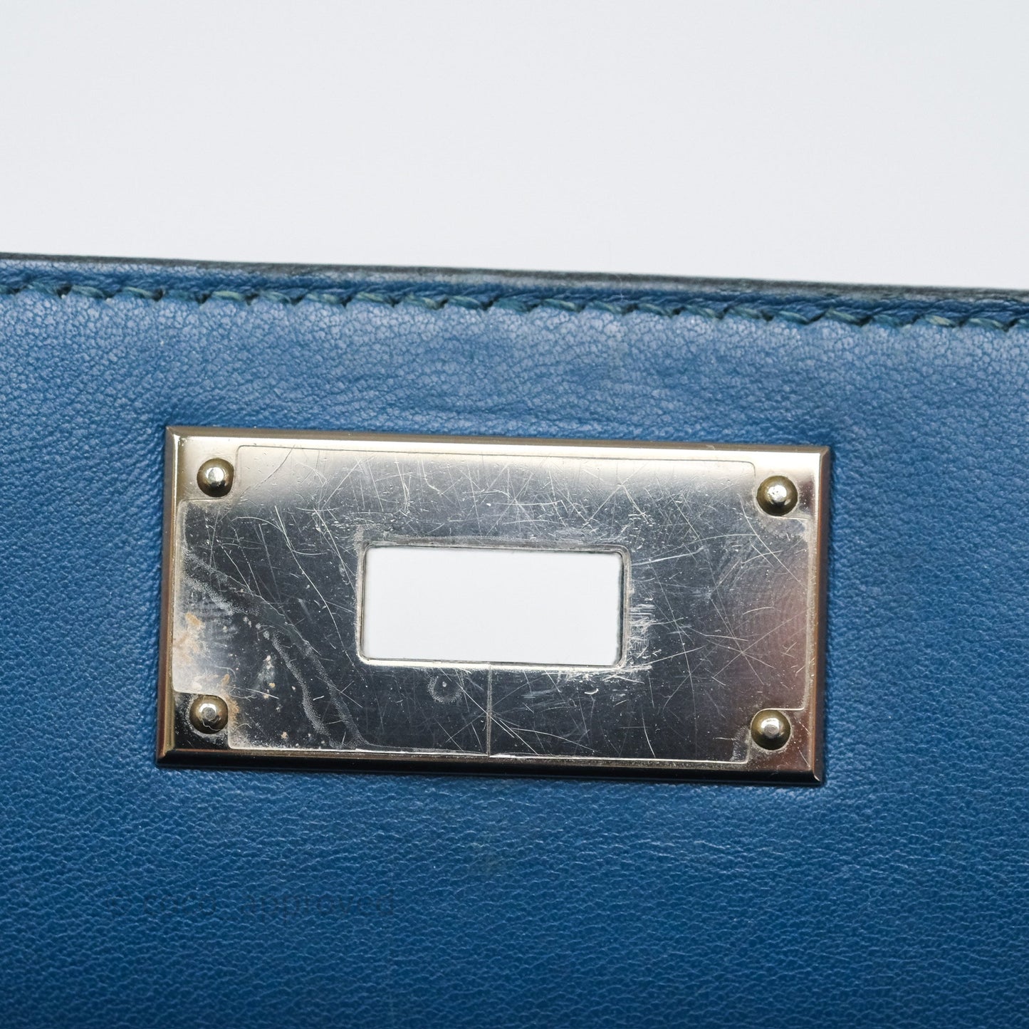 Hermès ToolBox 20 Bleu Cobalt 7C Evercolor Palladium Hardware
