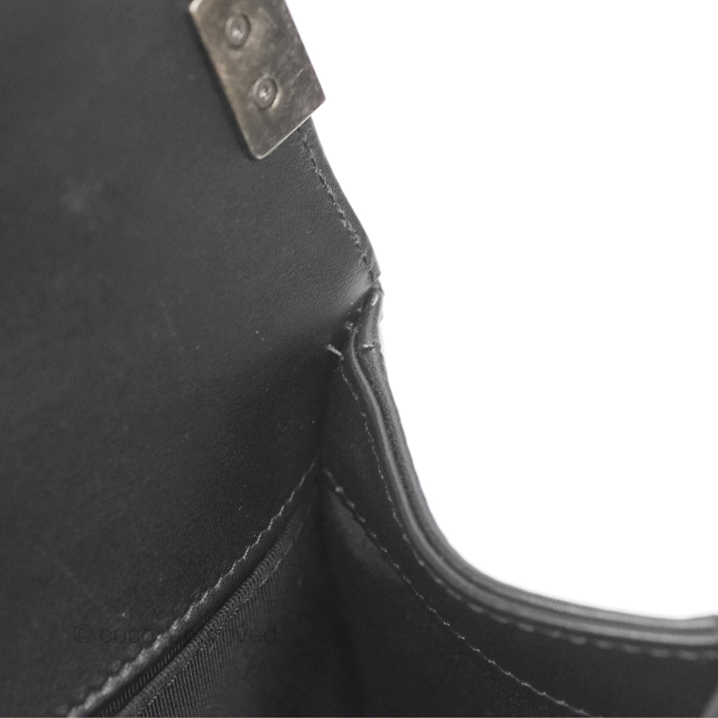Chanel Medium Boy Quilted Black Calfskin Ruthenium Hardware