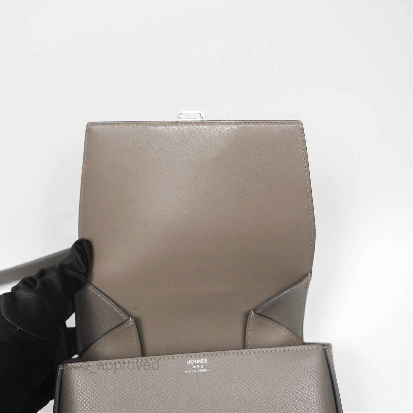 Hermès Della Cavalleria Mini Bag Gris Meyer 0L Epsom Palladium Hardware