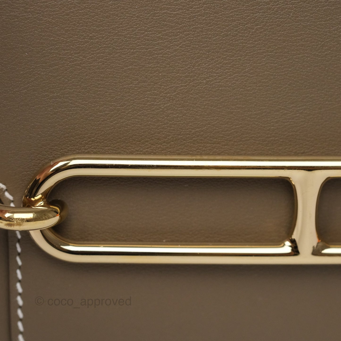 Hermès Roulis Mini 18 Etoupe 18 Swift Gold Hardware