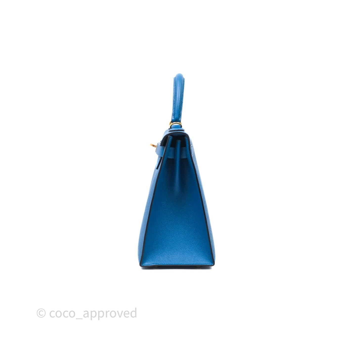 Hermès Kelly 28 Blue Epsom Gold Hardware