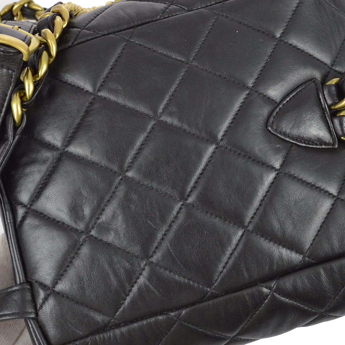 Chanel 1991-1994 Black Lambskin Small Duma Backpack