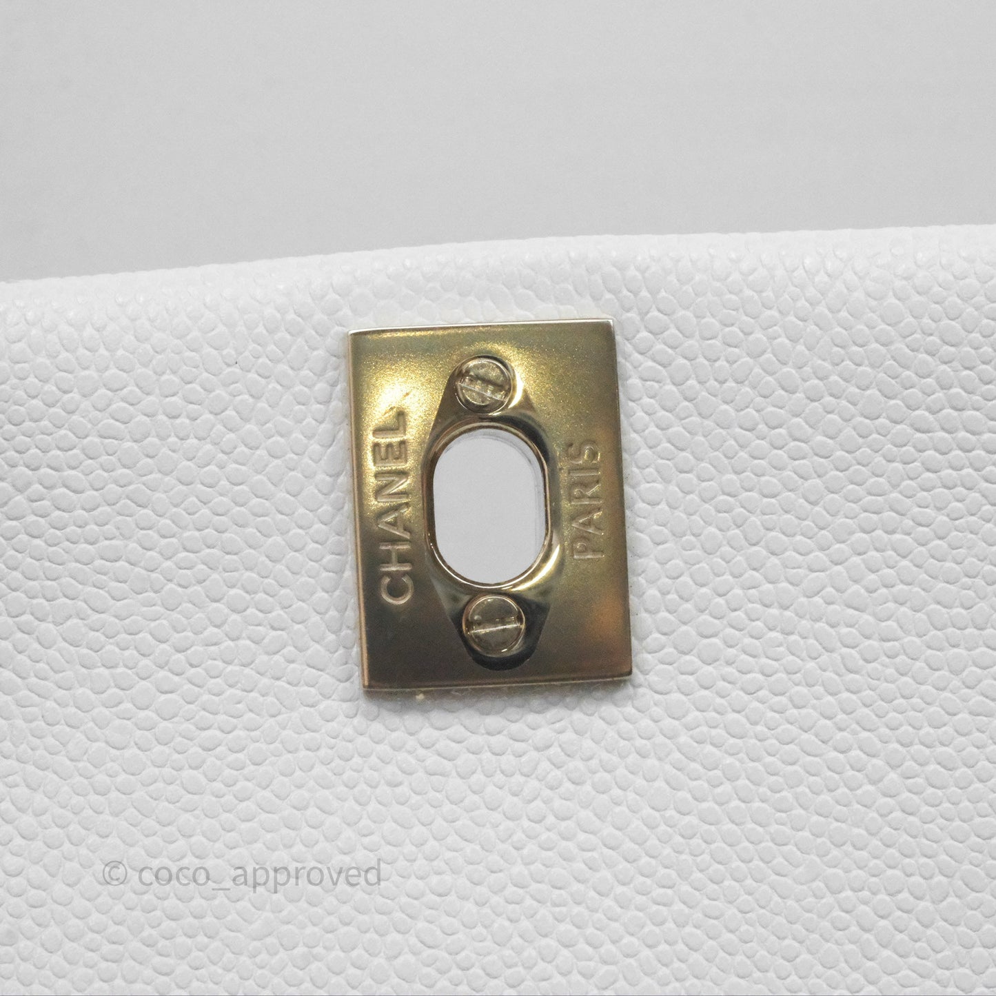Chanel Small Duma Backpack White Caviar Gold Hardware