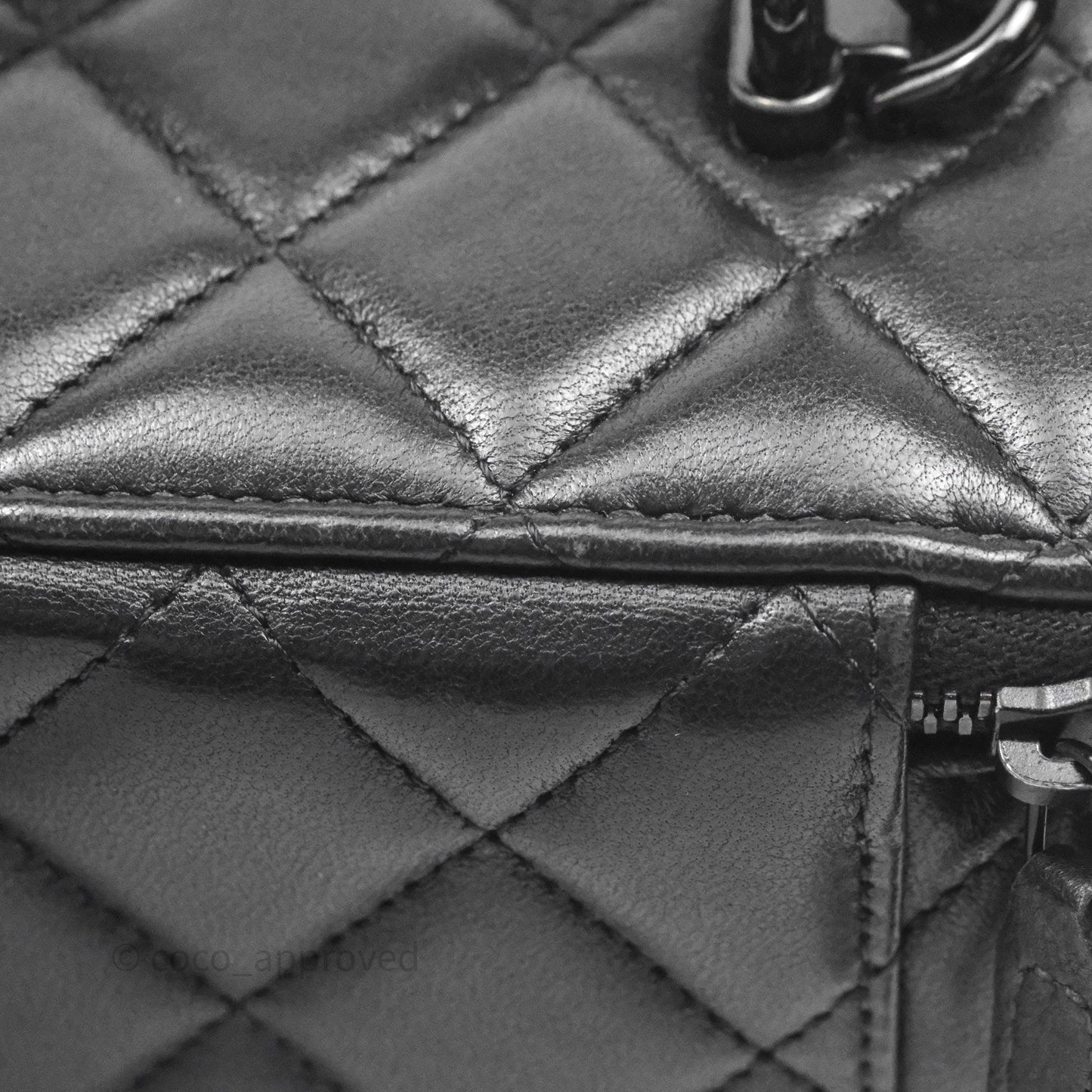Chanel Vanity Rectangular Top Handle So Black Lambskin